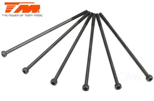 Team Magic Schrauben Zylinderkopf Hex (Allen) M3 x 85mm (6 Stk.) / TM126385C