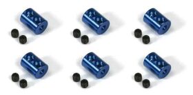 Team Magic Stellringe Doppel Aluminium Blau (6 Stk.) / TM111146B