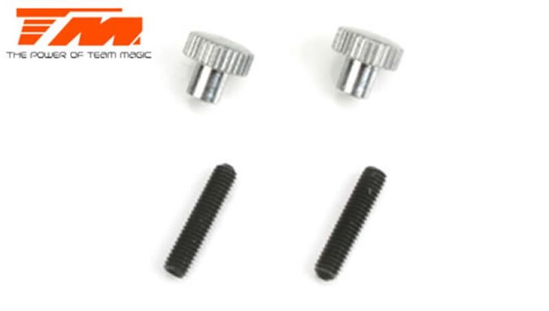 Team Magic Ersatzteil E4JS/JR Schrauben für Akkuhalter (2 Stk.) / TM503256