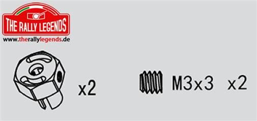 Rally Legends ErsatzteilRadmitnehmer Lang aluminium für Stratos (2 pcs) / EZRL2353