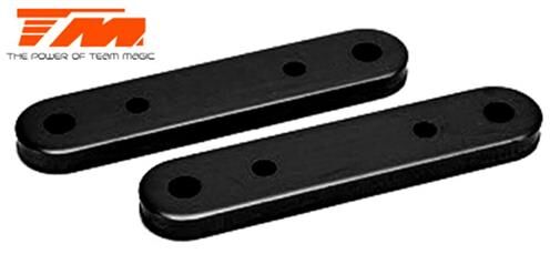 Team Magic Ersatzteil E6 Trooper / Trooper II / E6 III Lower Querlenkerhalter Schwarz (2 Stk.) / TM505127BK