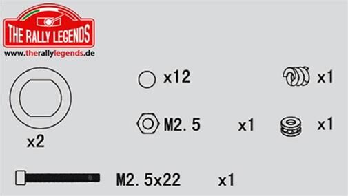 Rally Legends ErsatzteilDifferential Schrauben Satz / EZRL2255