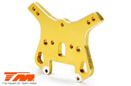 Team Magic Ersatzteil E6 III Aluminium Gold eloxiert Stossdämpferbrücke / TM505132GD