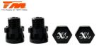 Team Magic Ersatzteil E6 V-GEN Splined Wheel Hubs and Nuts (2) / TM505511BK
