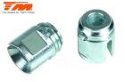 Team Magic Tuningteil E6 Trooper / Trooper II / E6 III Mittlere Starrachse ausgänge Stahl (2 Stk.) / TM505118ST