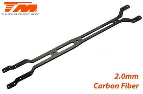Team Magic Ersatzteil E4RS III / PLUS Oberdeck Kohlefaser 2.0mm / TM507323
