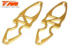Team Magic Tuningteil E6 Trooper / Trooper II / E6 III Aluminium Gold eloxiert Akkuhalter (2 Stk.) / TM505225GD