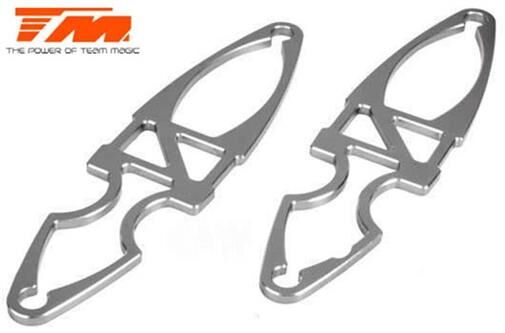 Team Magic Tuningteil E6 Trooper / Trooper II / E6 III Aluminium Titanium eloxiert Akkuhalter (2 Stk.) / TM505225TI