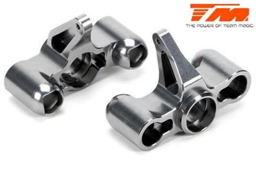 Team Magic Option Part E6 Trooper / Trooper II / E6 III Aluminum Titanium anodized CNC Machined Steering Block (2 pcs) / TM505235TI