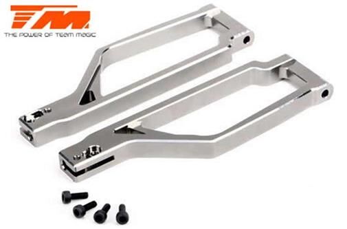 Team Magic Tuningteil E6 Trooper / Trooper II / E6 III Aluminium Titanium eloxiert Querlenker oben (2 Stk.) / TM505222TI