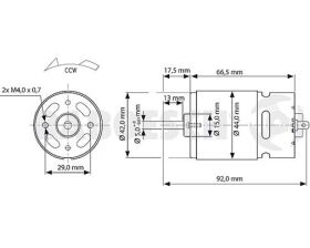 Krick Raboesch Elektromotor Blue RM-720 BB Turbo 9,6V / rb109-72