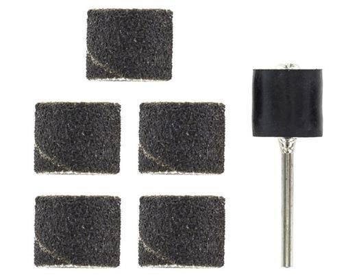 Krick 5 Schleifkappen mittel Zylinderform mit Tragerstift / 493151