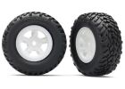 Traxxas Reifen auf Felge verklebt (SCT Felge weiß, SCT off-Road Reif / TRX7674X