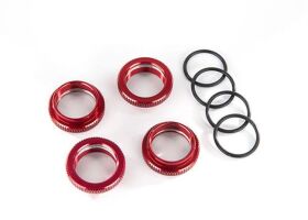 Traxxas Federteller Alu rot GT-Maxx (4) (mit O-Ring) /...