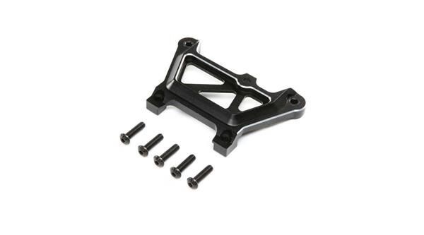 LOSI Ersatzteil Front Top Plate, Aluminum, Black DBXL-E 2.0 / LOS351018