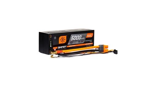 Spektrum 5000mAh 4S 14.8V 100C Smart LiPo Akku Short 5mm Tubes / SPMX50004S100HT