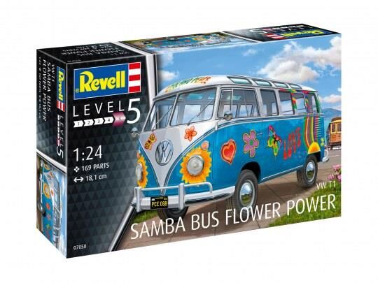 Revell Plastikmodellbausatz VW T1 Samba Bus Flower Power / 07050