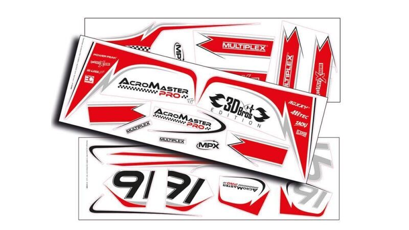 Multiplex Dekorbogen AcroMaster 3D Bros / 1-01608