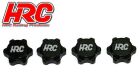 HRC Racing Radmutter 1/8 17mm x 1.0 geriffelt geschlossen TSW PRO Schwarz (4 Stk.) HRC1056PBK