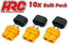 HRC Racing Stecker Gold XT60 mit Kappe weibchen (10 Stk.) HRC9095PB