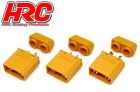 HRC Racing Stecker Gold XT90 mit Kappe männchen (3 Stk.) HRC9096PA