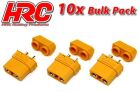 HRC Racing Stecker Gold XT90 mit Kappe weibchen (10 Stk.) HRC9097PB