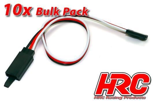 HRC Racing Servo Verlängerungs Kabel mit Clip Männchen/Weibchen UNI (FUT) typ 20cm Länge BULK 10 Stk. HRC9231CLB