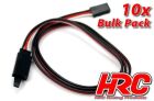 HRC Racing Servo Verlängerungs Kabel mit Clip Männchen/Weibchen UNI (FUT) typ 80cm Länge BULK 10 Stk. HRC9236CLB