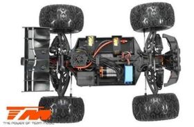 Team Magic Auto 1/10 Racing Monster 4WD RTR Brushless Wasserdicht E5 HX Schwarz/Blau TM510003B