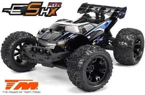 Team Magic Auto 1/10 Racing Monster Elektrisch 4WD RTR Brushed 2S/3S Wasserdicht Team Magic E5 HX Schwarz/Blau TM510005B