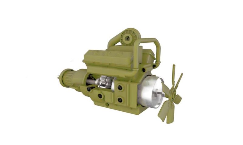 Amewi Motorblock komplett montiert für 8x8 Truck sand / 011-T005