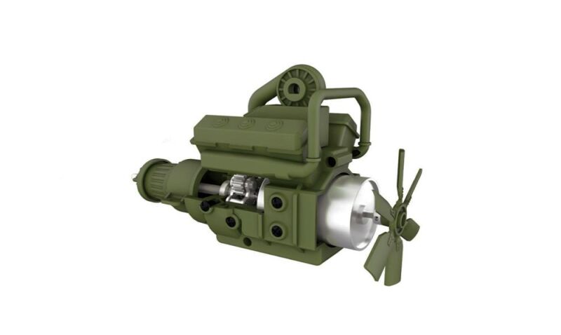 Amewi Motorblock komplett montiert für 8x8 Truck grün / 011-T005G