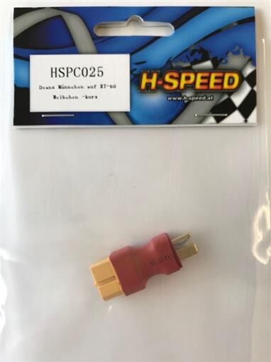 H-Speed Deans Männchen auf XT60 Weibchen kurz Adapter / HSPC025