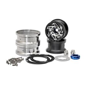 HoBao CNC Alu. 1.9" beadlock ring Wheels Set (Black)...