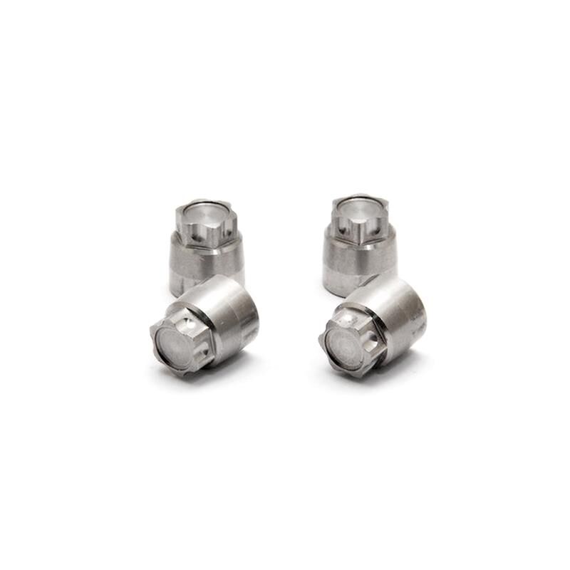 HoBao CNC Alu. Flange Nuts For Wheel (4mm), 4 Pcs / H230119