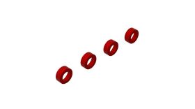 ARRMA Querlenker Aluminium End Cap rot (4 Stück) /...