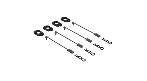 Arrma Ersatzteil Body Clip Retainers 1/5 Scale (Black, 4) / ARA390294