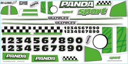 Multiplex / Hitec RC Dekorbogen Panda Sport (grün) / 724649