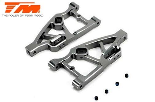 Team Magic Option Part E5 CNC Machined Aluminum Lower Arm Tinanium (2 pcs) / TM510132TI