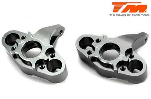 Team Magic Option Part E5 CNC Machined Steering Block Titanium (2 pcs) / TM510133TI