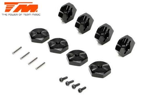 Team Magic Tuningteil E5 Radmitnehmer klemmend 17mm schwarz (4pcs) / TM510176BK