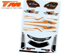 Team Magic Aufkleber E5 HX Orange / TM510190O-1