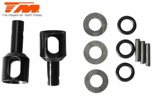 Team Magic Ersatzteil Differentialausgänge Stahl V/H (2 Stk.) / TM560101