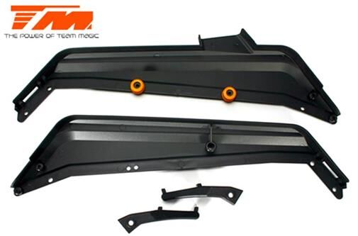 Team Magic Ersatzteil M8JS/JR Chassis Seitenschutz und Verstrebung (2 Stk.) / TM560139