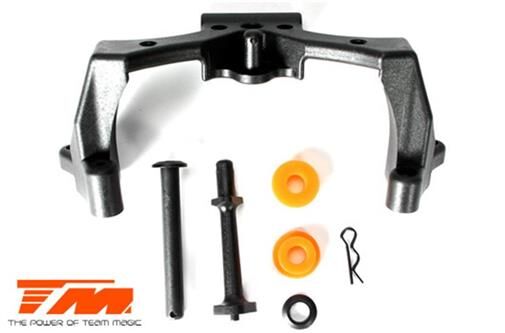 Team Magic Ersatzteil M8JS/JR Servo-Saver Halter und vordere Verstrebung Satz / TM560173