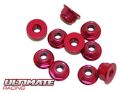 Ultimate Racing Muttern M3 nyloc flanged Aluminium Rot (10 Stk.) / UR1503-R