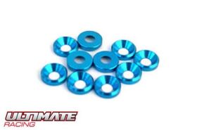 Ultimate Racing Scheiben Konisch Aluminium 4mm Blau (10...