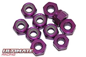 Ultimate Racing Muttern M4 nyloc Aluminium Purple (10...