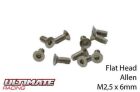 Ultimate Racing Schrauben Senkkopf Hex (Allen) M2.5 x 6mm (10 Stk.) / UR1612506