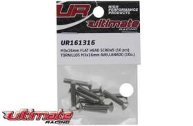 Ultimate Racing Schrauben Senkkopf Hex (Allen) M3 x 16mm (10 Stk.) / UR161316